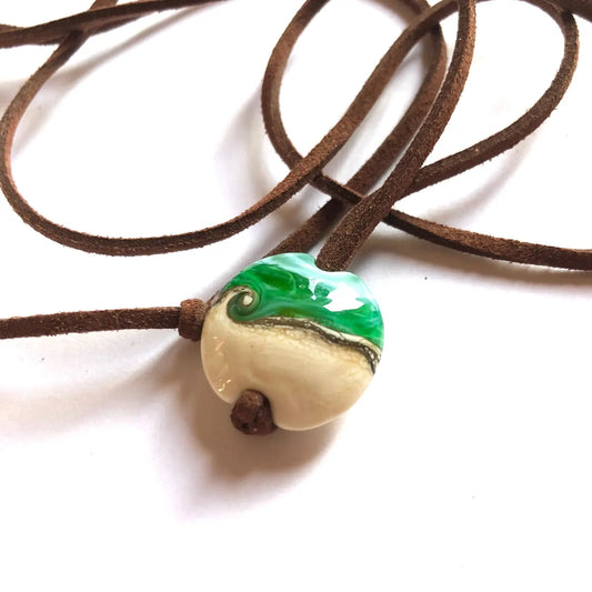 Adjustable Necklace - Caribbean Sea Glass Pendant