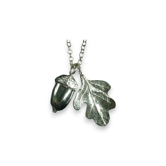 Pewter Necklace - Acorn & Oak Leaf