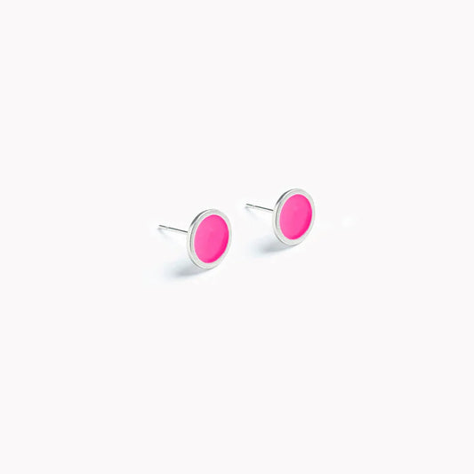 Stud Earrings - Silken - Pink