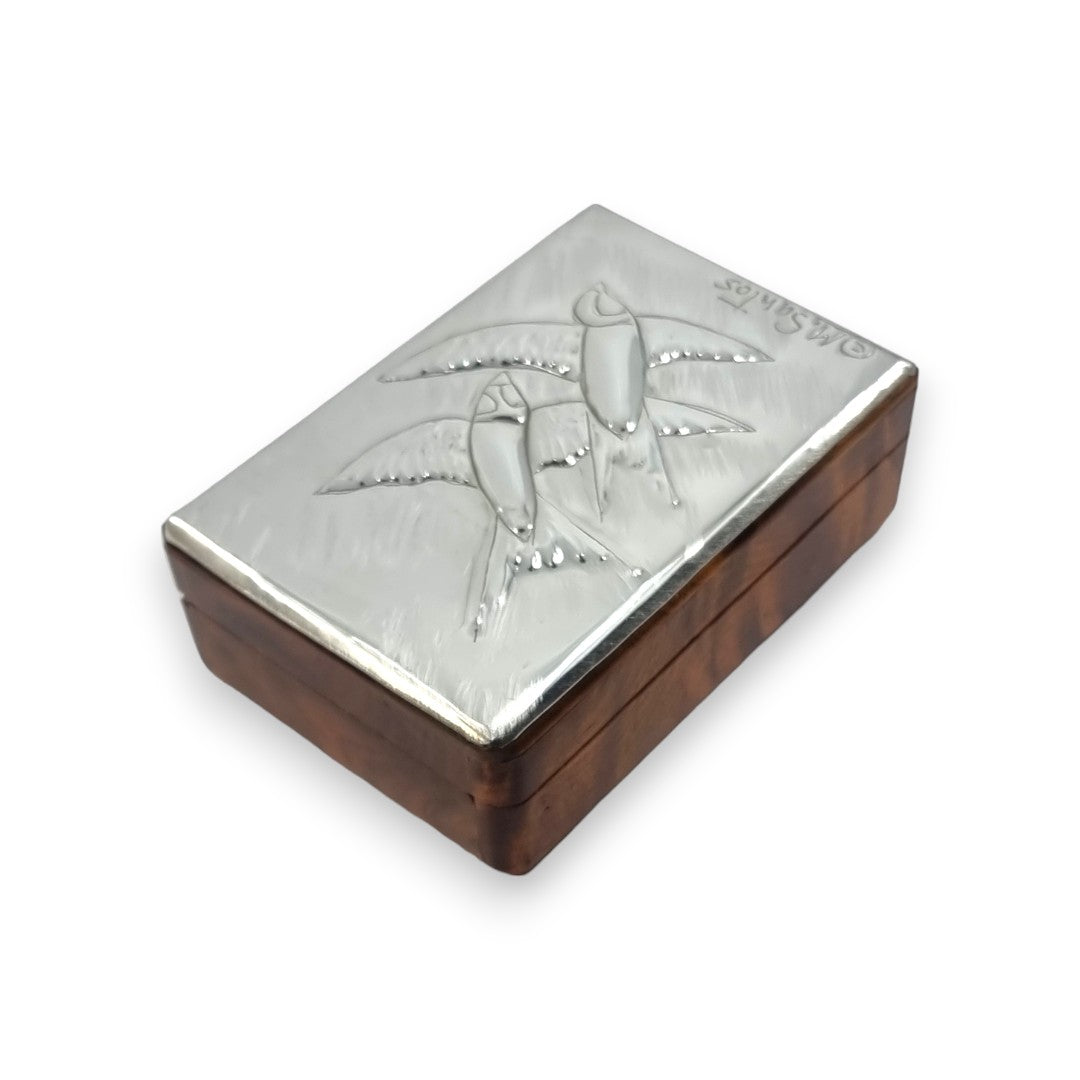 Swallows (1 section) - Wood and Pewter Box