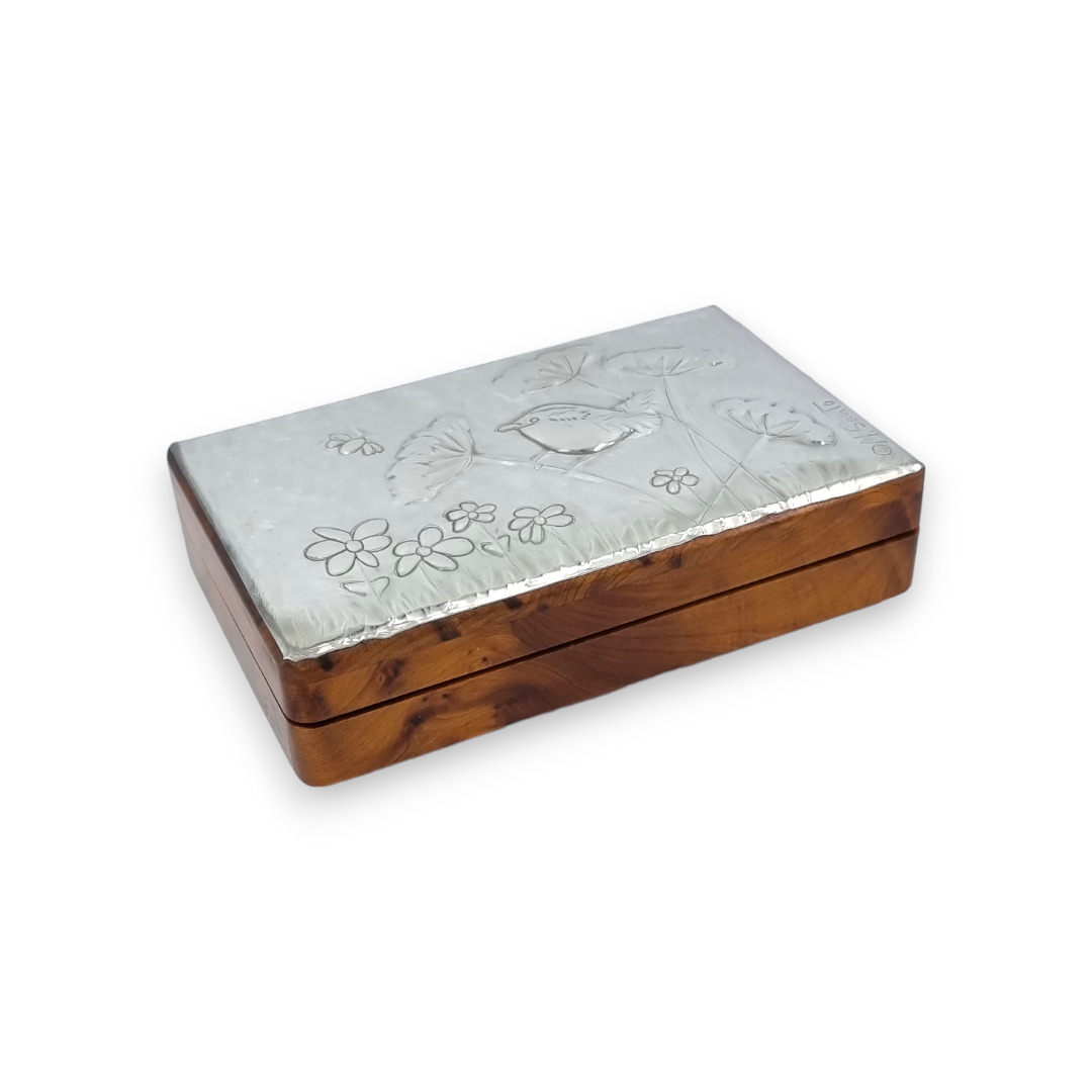 Wren (6 section) - Wood and Pewter Box