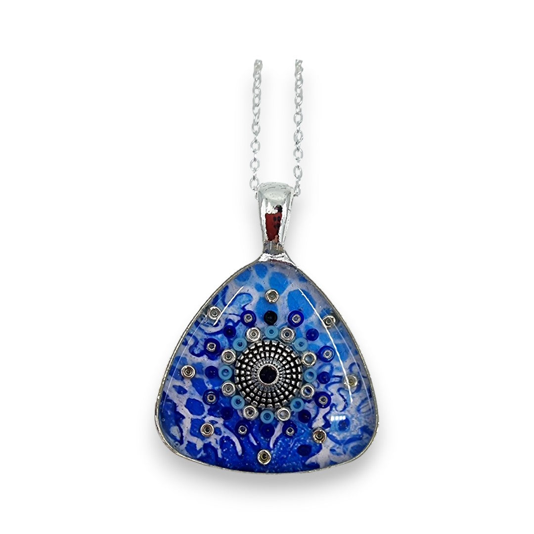 Triangular Pendent - Blues