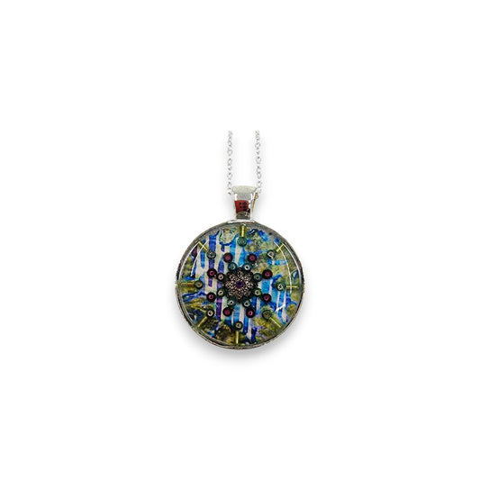 Small Circular Pendant - Red, Green & Blue