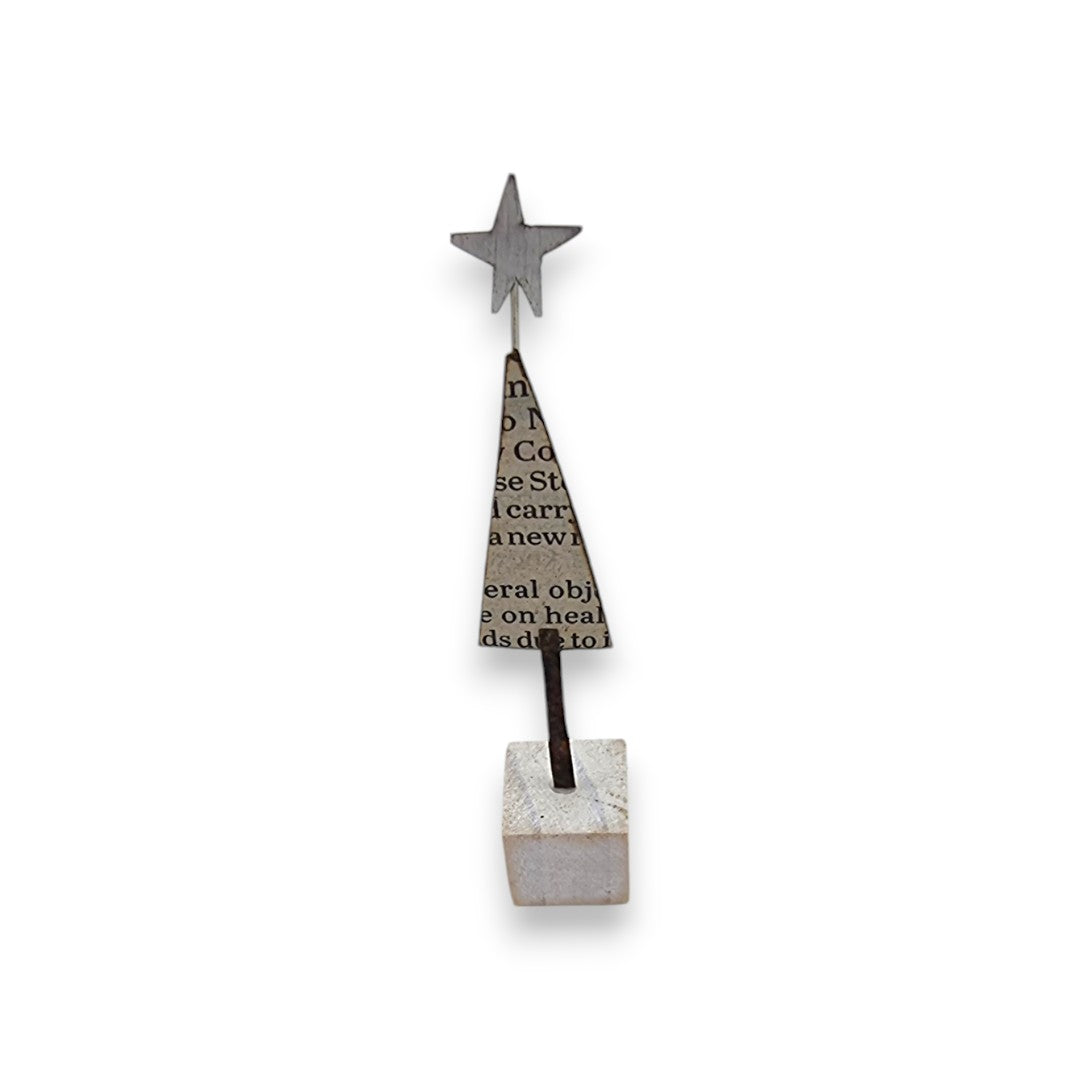 Paper Tree (Small) - Winter Collection - Wood/Metal Sculpture