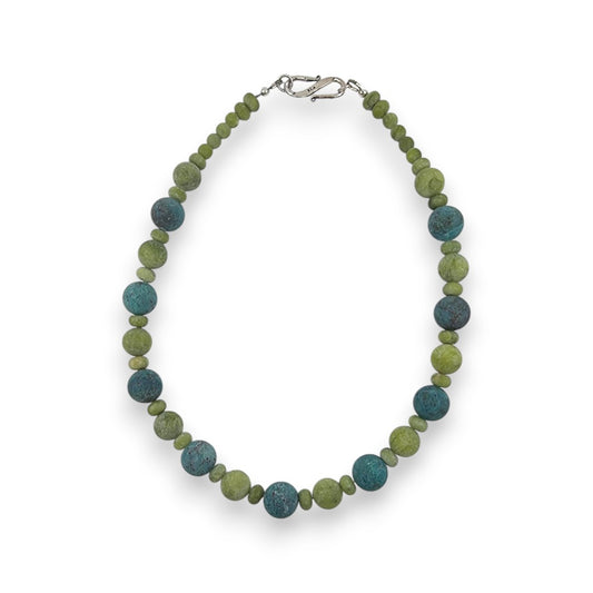 Necklace - Green Opal & Chrysocolla