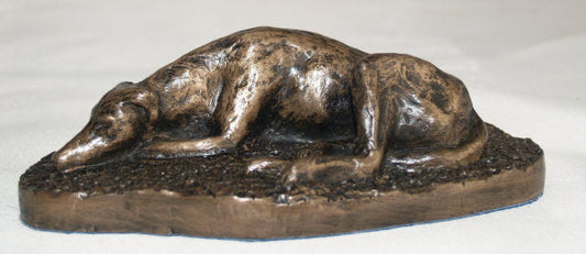 Greyhound (laying) - Sculpture