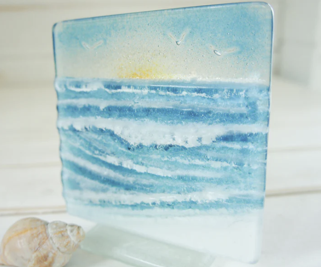 Panel - Wave 2 - Medium - Fused Glass